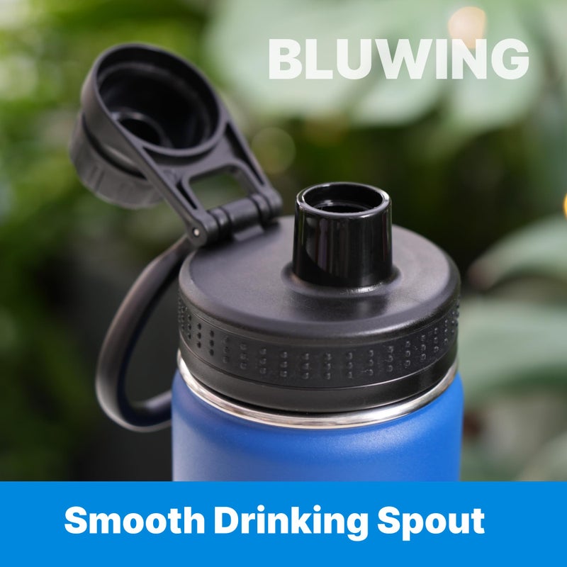 Bluwing Replacement Lid Fits for Hydro Flask 12-64oz Wide Mouth Water Bottles  Spout Lid for Hydroflask  Thermoflask  koodee  Iron Flask Wide Mouth Bottle  BPA Free - Image 3